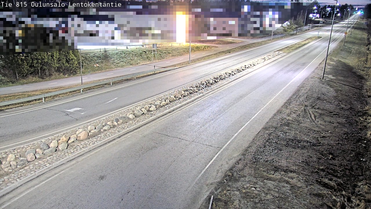 Weather Camera Image Väg 816 Uleåsalo, Lentokentäntie, Oulu, Pohjois-Pohjanmaa