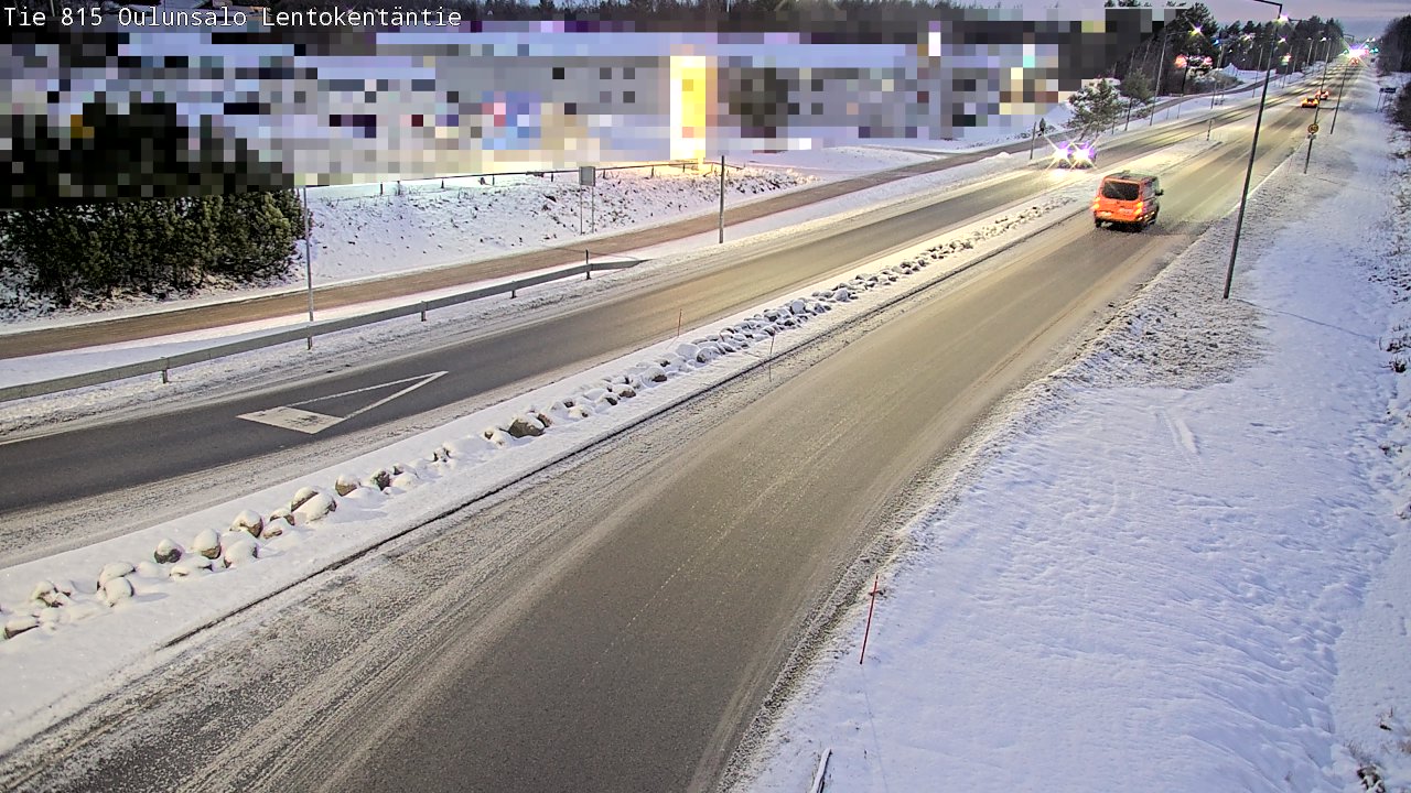 Weather Camera Image Väg 816 Uleåsalo, Lentokentäntie, Oulu, Pohjois-Pohjanmaa