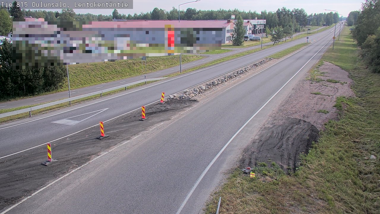 Weather Camera Image Väg 816 Uleåsalo, Lentokentäntie, Oulu, Pohjois-Pohjanmaa