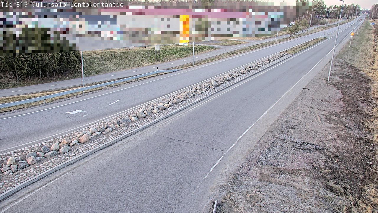 Weather Camera Image Väg 816 Uleåsalo, Lentokentäntie, Oulu, Pohjois-Pohjanmaa