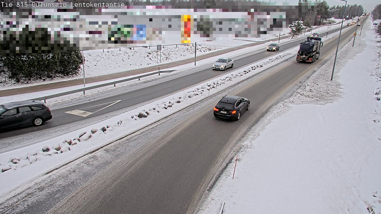 Weather Camera Image Väg 816 Uleåsalo, Lentokentäntie, Oulu, Pohjois-Pohjanmaa