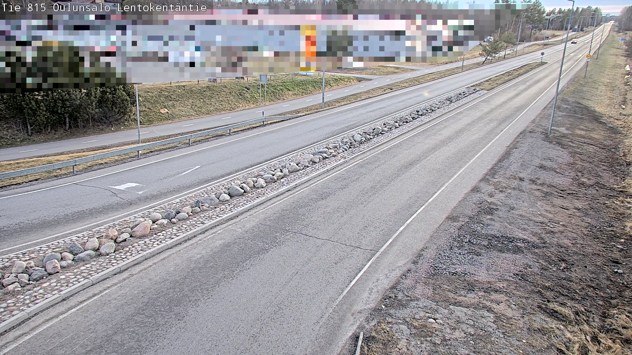 Weather Camera Image Väg 816 Uleåsalo, Lentokentäntie, Oulu, Pohjois-Pohjanmaa