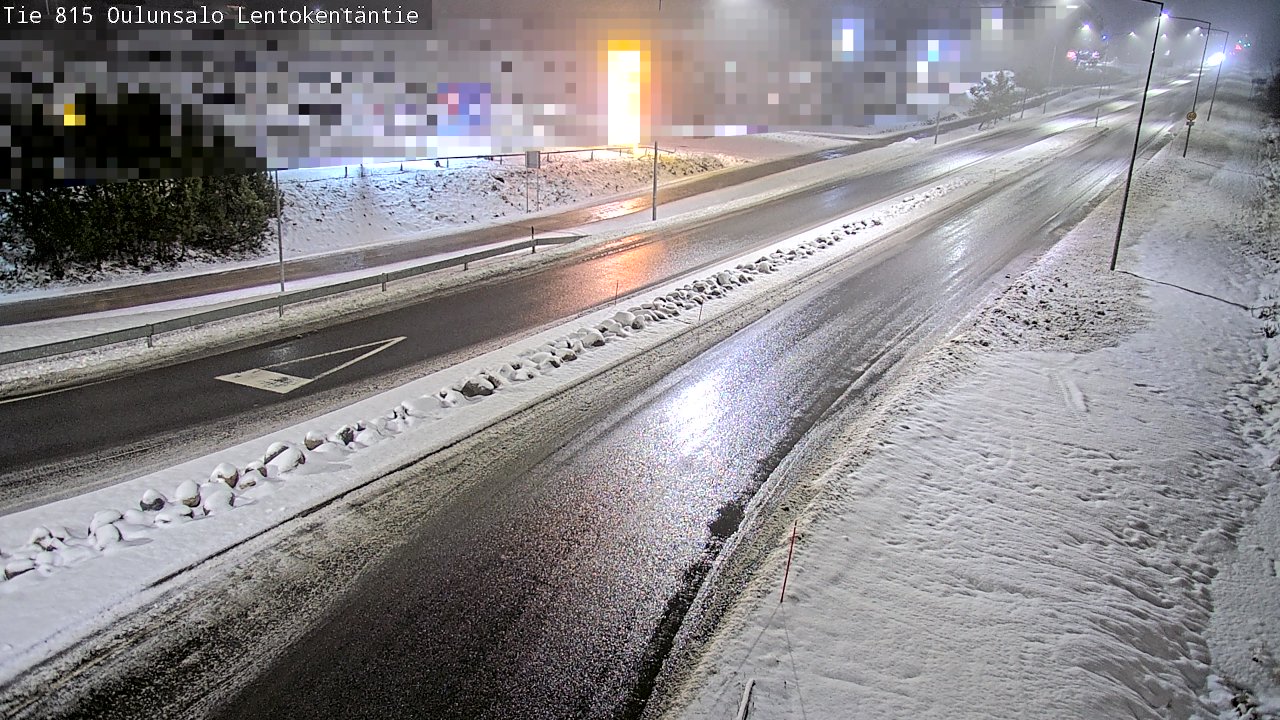 Weather Camera Image Väg 816 Uleåsalo, Lentokentäntie, Oulu, Pohjois-Pohjanmaa