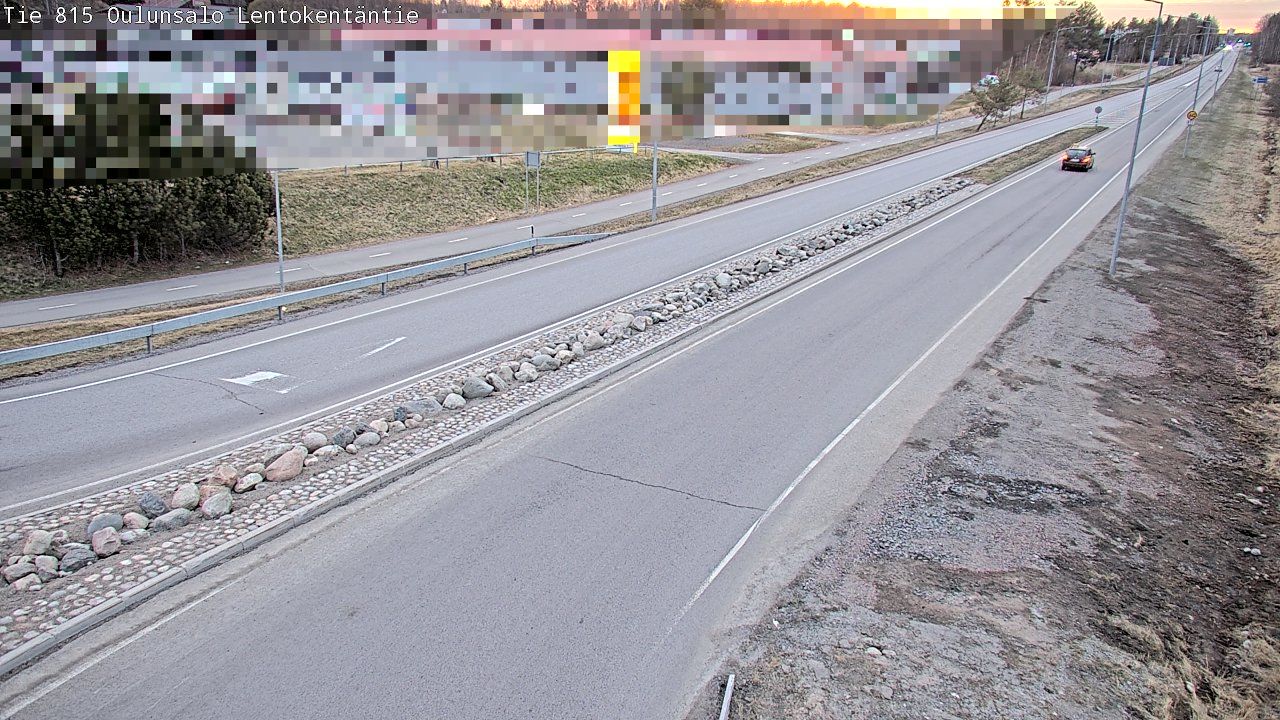 Weather Camera Image Road 816 Oulunsalo, Lentokentäntie, Oulu, Pohjois-Pohjanmaa