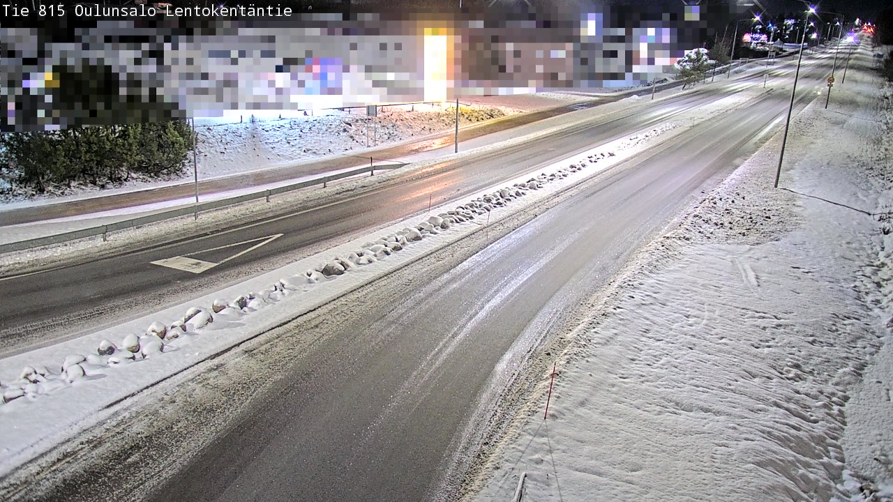 Weather Camera Image Väg 816 Uleåsalo, Lentokentäntie, Oulu, Pohjois-Pohjanmaa