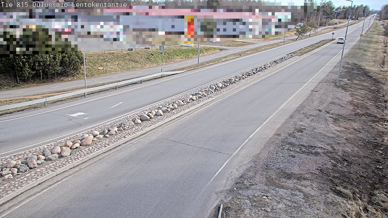 Weather Camera Image Väg 816 Uleåsalo, Lentokentäntie, Oulu, Pohjois-Pohjanmaa
