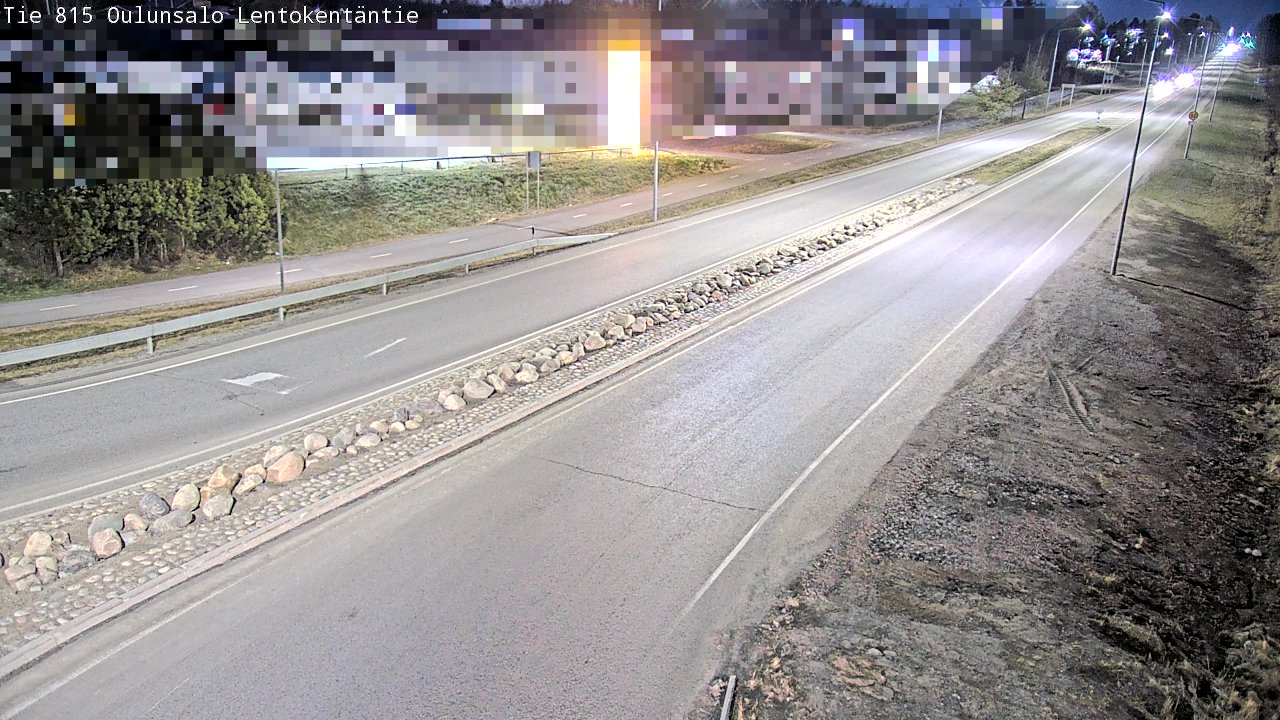 Weather Camera Image Väg 816 Uleåsalo, Lentokentäntie, Oulu, Pohjois-Pohjanmaa