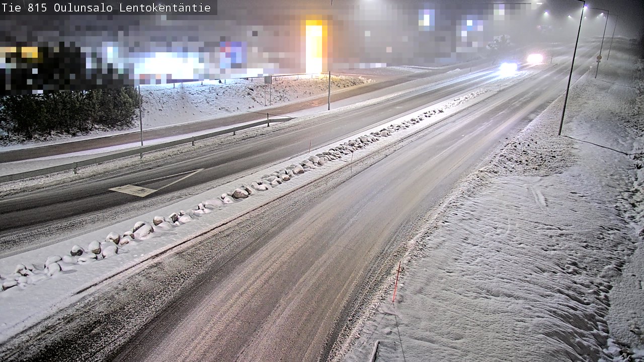 Weather Camera Image Väg 816 Uleåsalo, Lentokentäntie, Oulu, Pohjois-Pohjanmaa