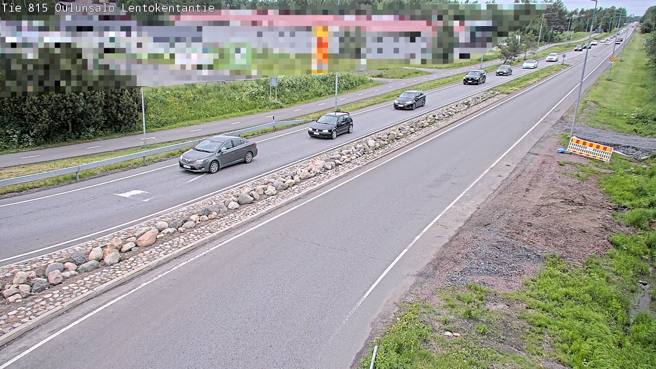 Weather Camera Image Väg 816 Uleåsalo, Lentokentäntie, Oulu, Pohjois-Pohjanmaa