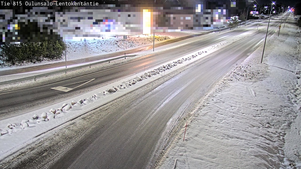 Weather Camera Image Väg 816 Uleåsalo, Lentokentäntie, Oulu, Pohjois-Pohjanmaa