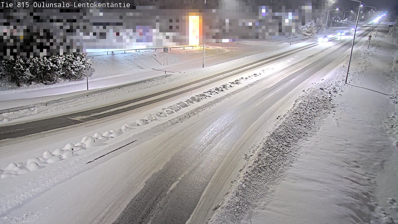 Weather Camera Image Väg 816 Uleåsalo, Lentokentäntie, Oulu, Pohjois-Pohjanmaa
