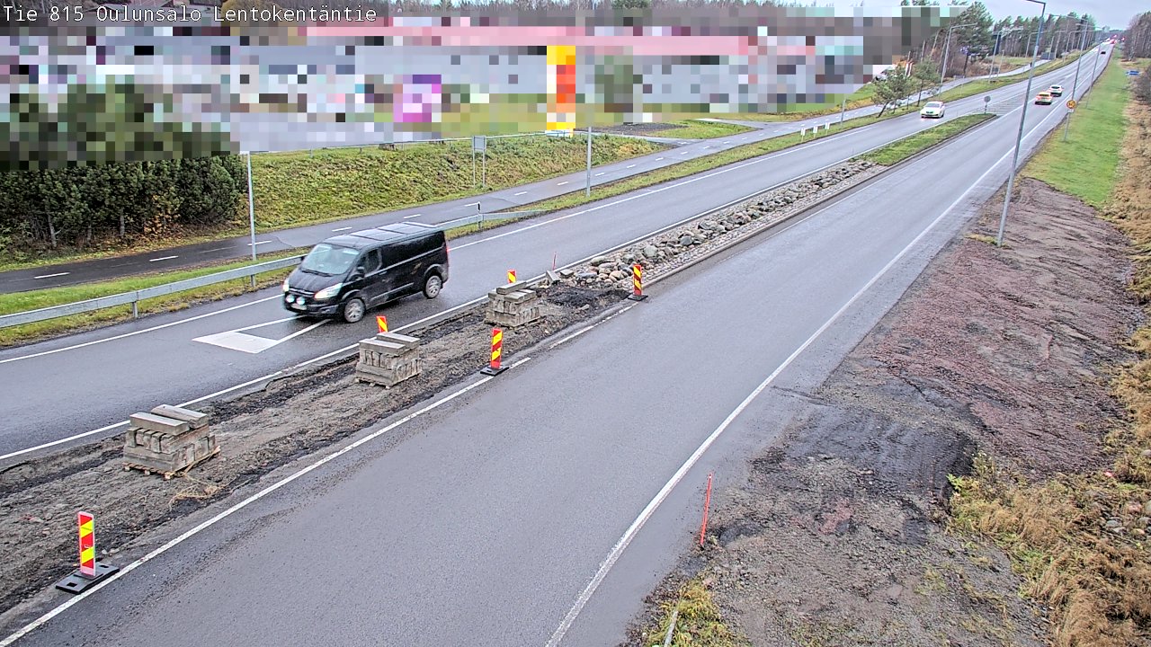 Weather Camera Image Road 816 Oulunsalo, Lentokentäntie, Oulu, Pohjois-Pohjanmaa