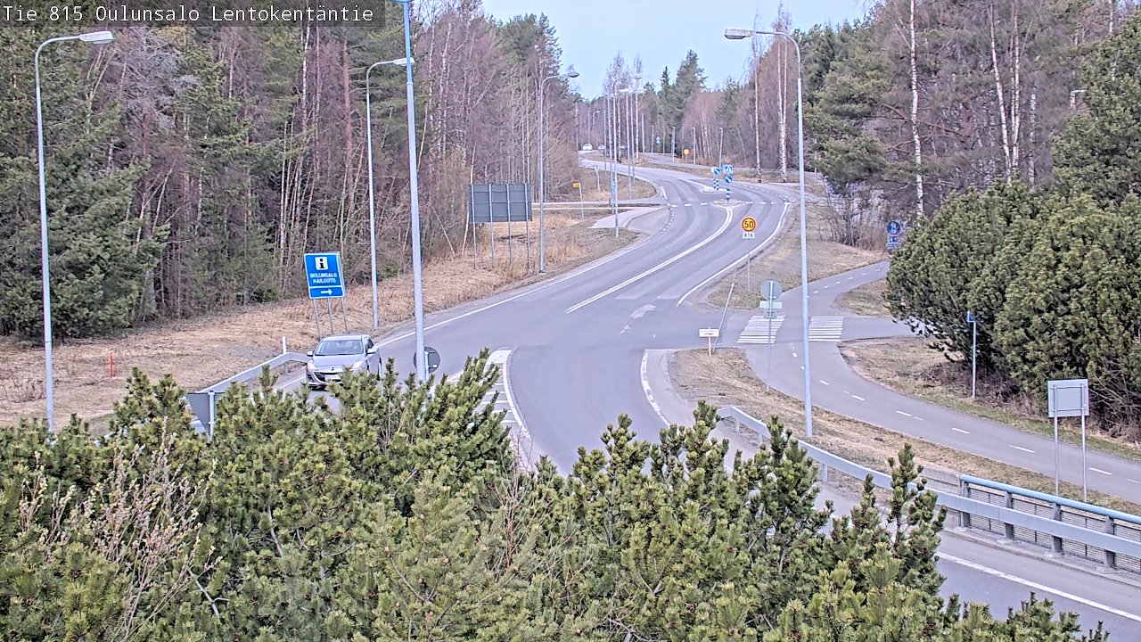 Weather Camera Image Väg 816 Uleåsalo, Lentokentäntie, Oulu, Pohjois-Pohjanmaa