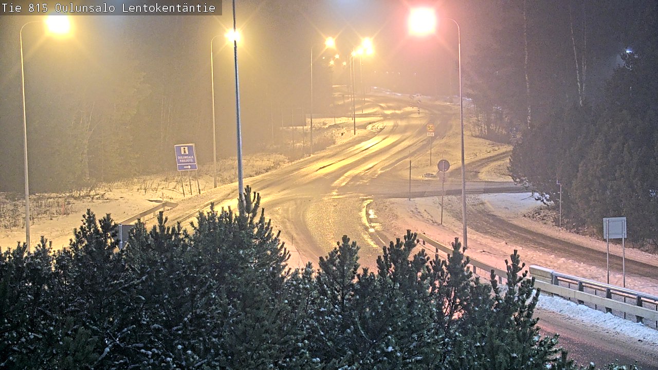 Weather Camera Image Väg 816 Uleåsalo, Lentokentäntie, Oulu, Pohjois-Pohjanmaa