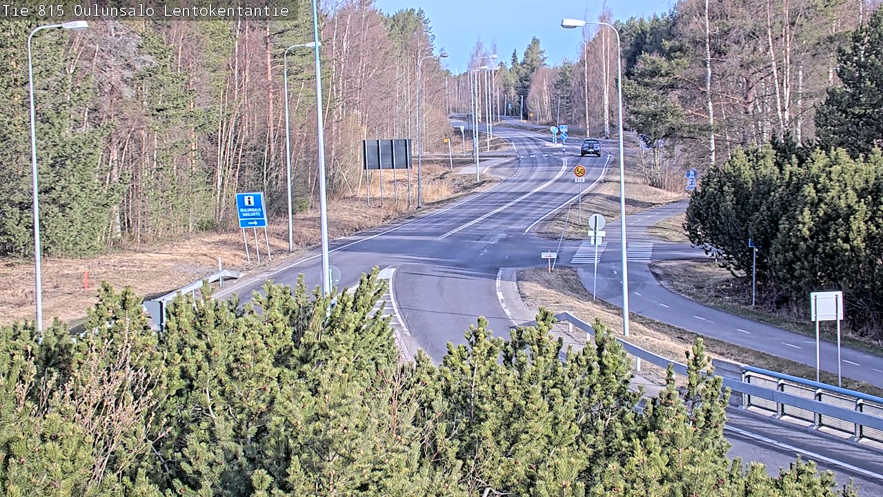 Weather Camera Image Väg 816 Uleåsalo, Lentokentäntie, Oulu, Pohjois-Pohjanmaa