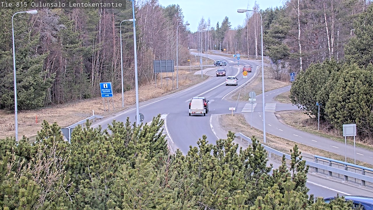 Weather Camera Image Väg 816 Uleåsalo, Lentokentäntie, Oulu, Pohjois-Pohjanmaa
