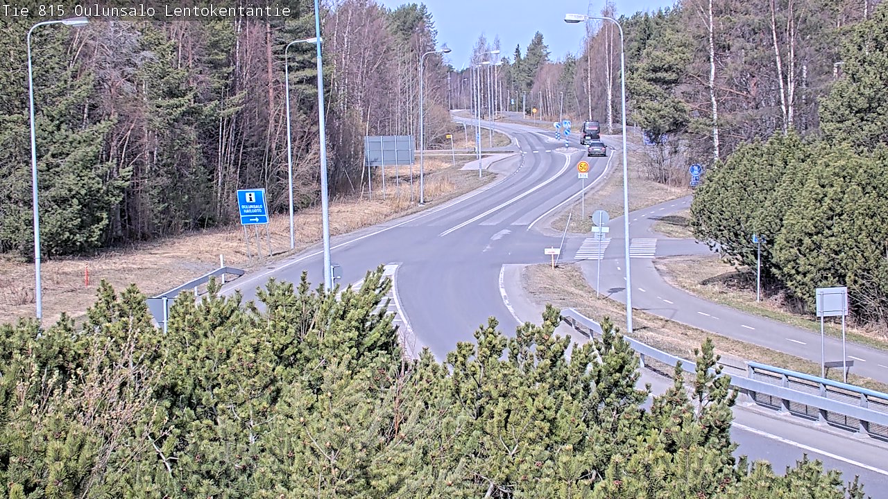 Weather Camera Image Väg 816 Uleåsalo, Lentokentäntie, Oulu, Pohjois-Pohjanmaa
