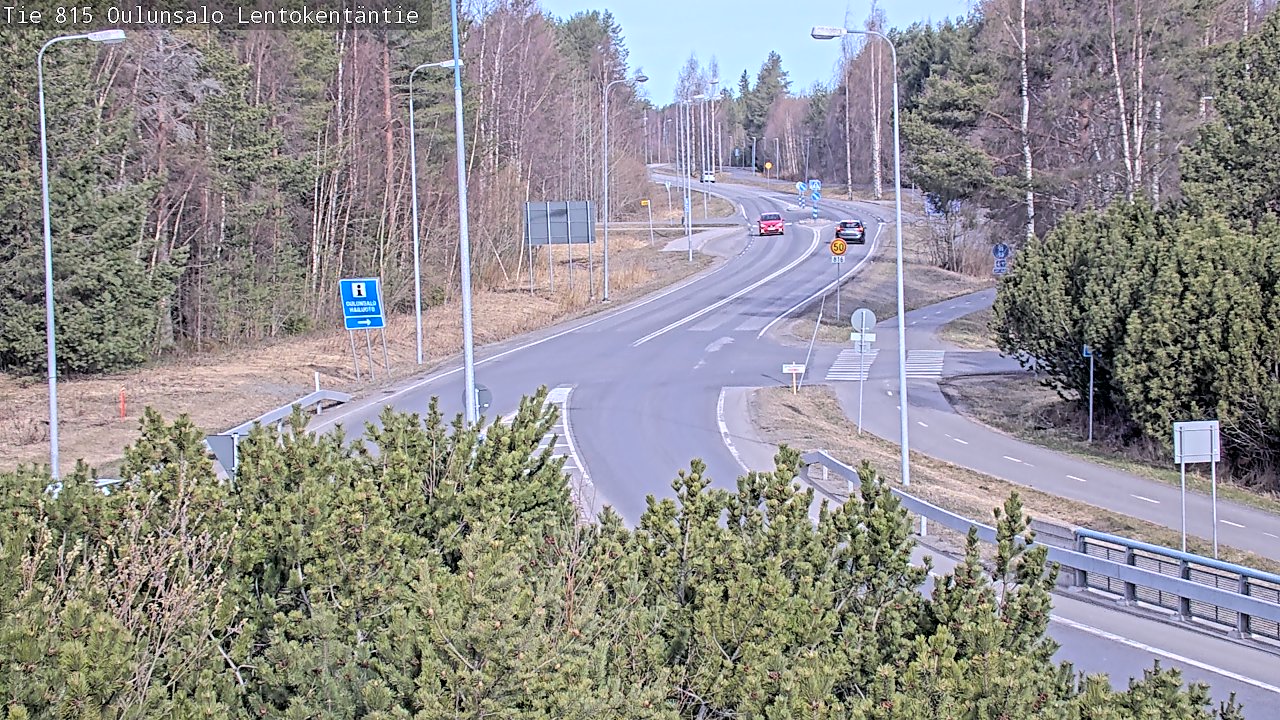 Weather Camera Image Väg 816 Uleåsalo, Lentokentäntie, Oulu, Pohjois-Pohjanmaa