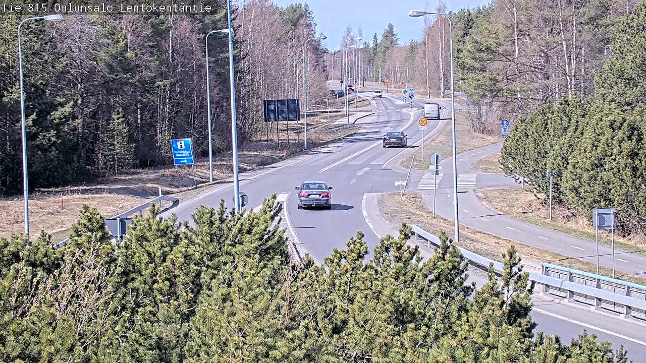 Weather Camera Image Väg 816 Uleåsalo, Lentokentäntie, Oulu, Pohjois-Pohjanmaa