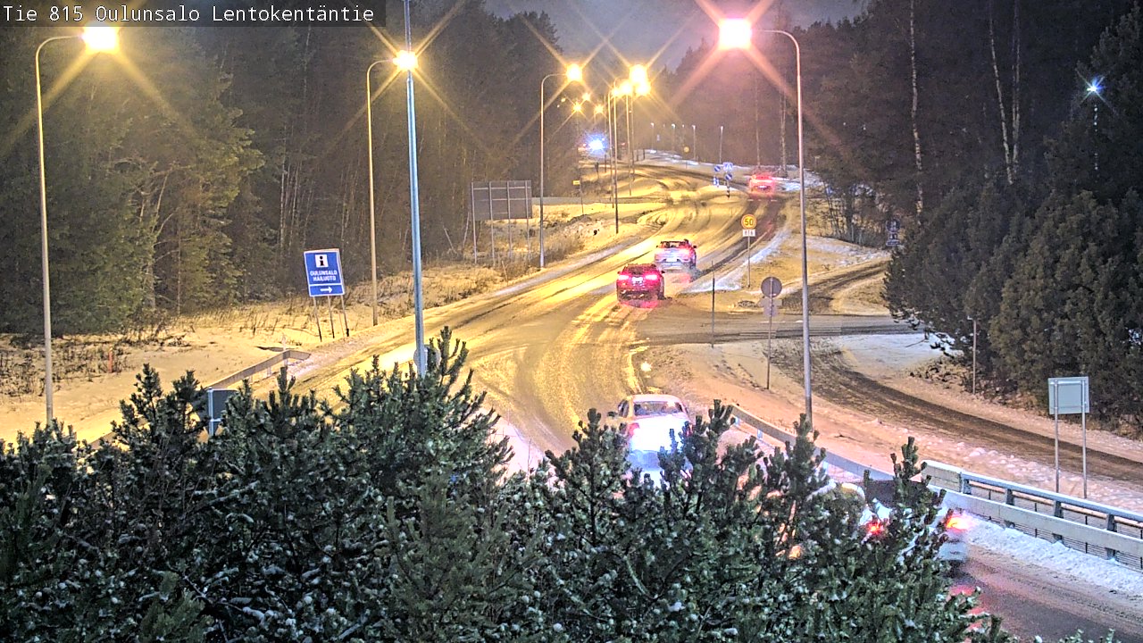 Weather Camera Image Väg 816 Uleåsalo, Lentokentäntie, Oulu, Pohjois-Pohjanmaa