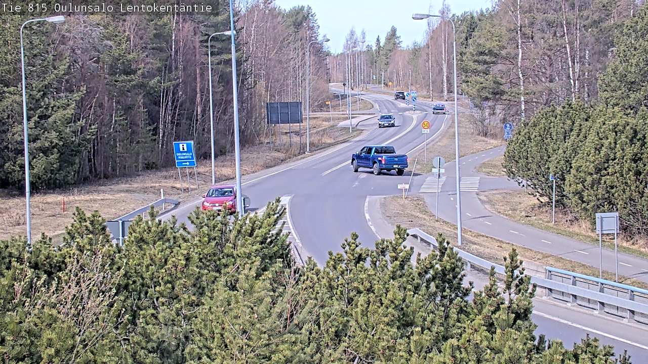 Weather Camera Image Väg 816 Uleåsalo, Lentokentäntie, Oulu, Pohjois-Pohjanmaa
