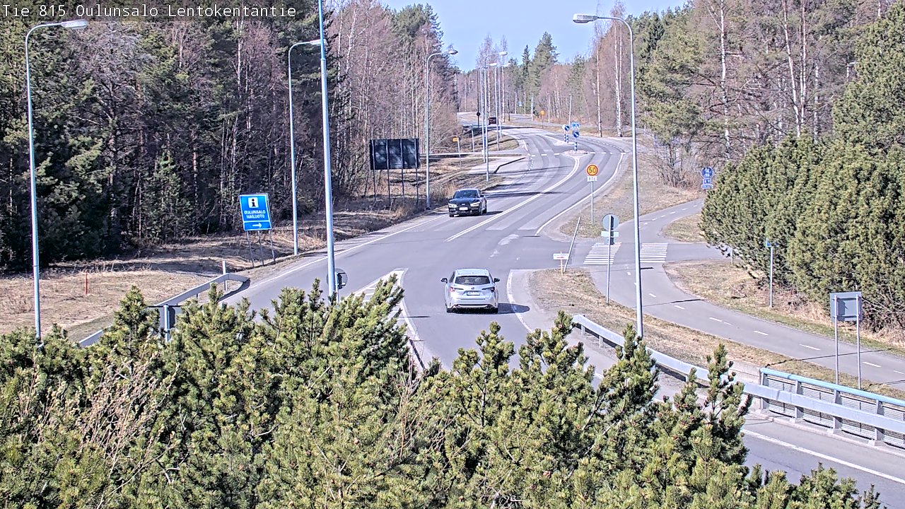 Weather Camera Image Väg 816 Uleåsalo, Lentokentäntie, Oulu, Pohjois-Pohjanmaa