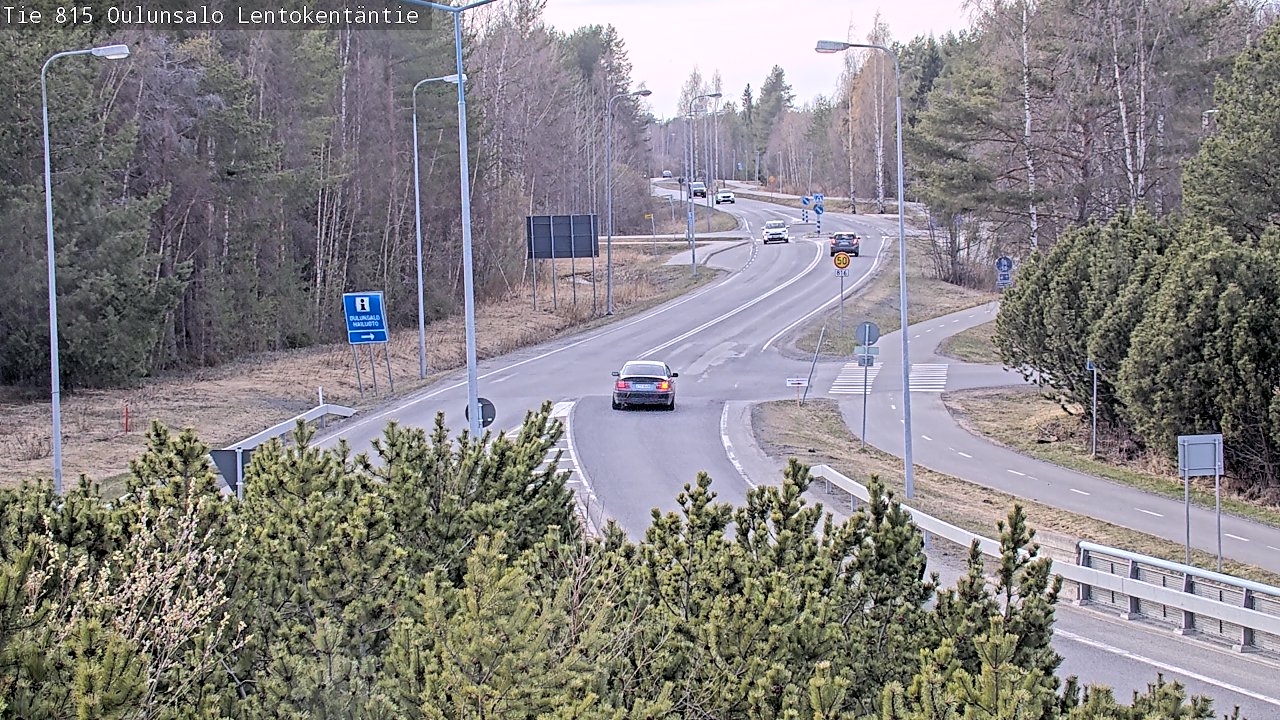 Weather Camera Image Väg 816 Uleåsalo, Lentokentäntie, Oulu, Pohjois-Pohjanmaa