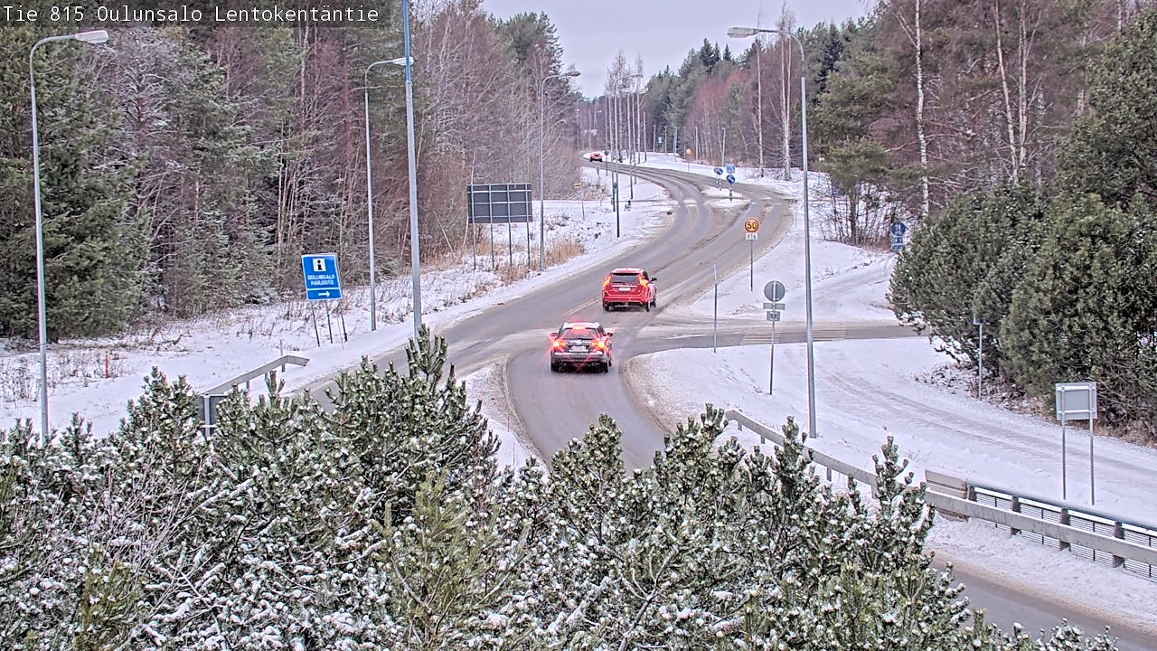 Weather Camera Image Väg 816 Uleåsalo, Lentokentäntie, Oulu, Pohjois-Pohjanmaa