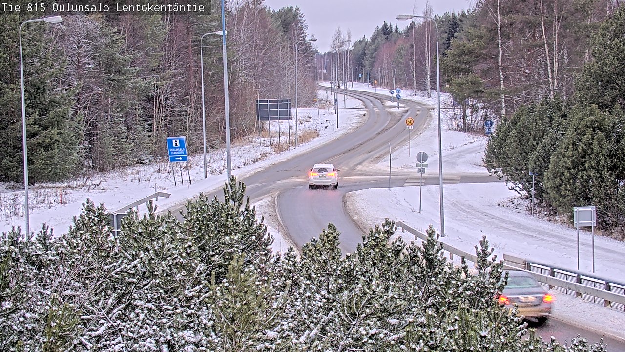 Weather Camera Image Väg 816 Uleåsalo, Lentokentäntie, Oulu, Pohjois-Pohjanmaa