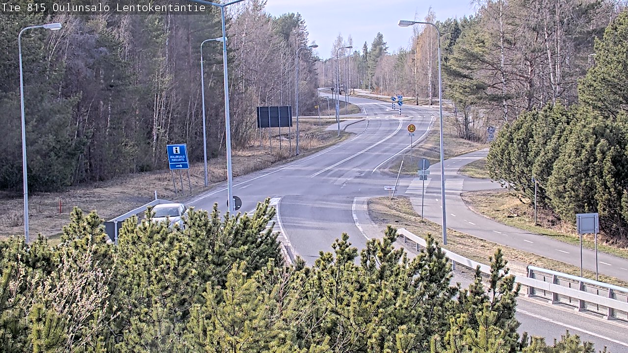 Weather Camera Image Väg 816 Uleåsalo, Lentokentäntie, Oulu, Pohjois-Pohjanmaa
