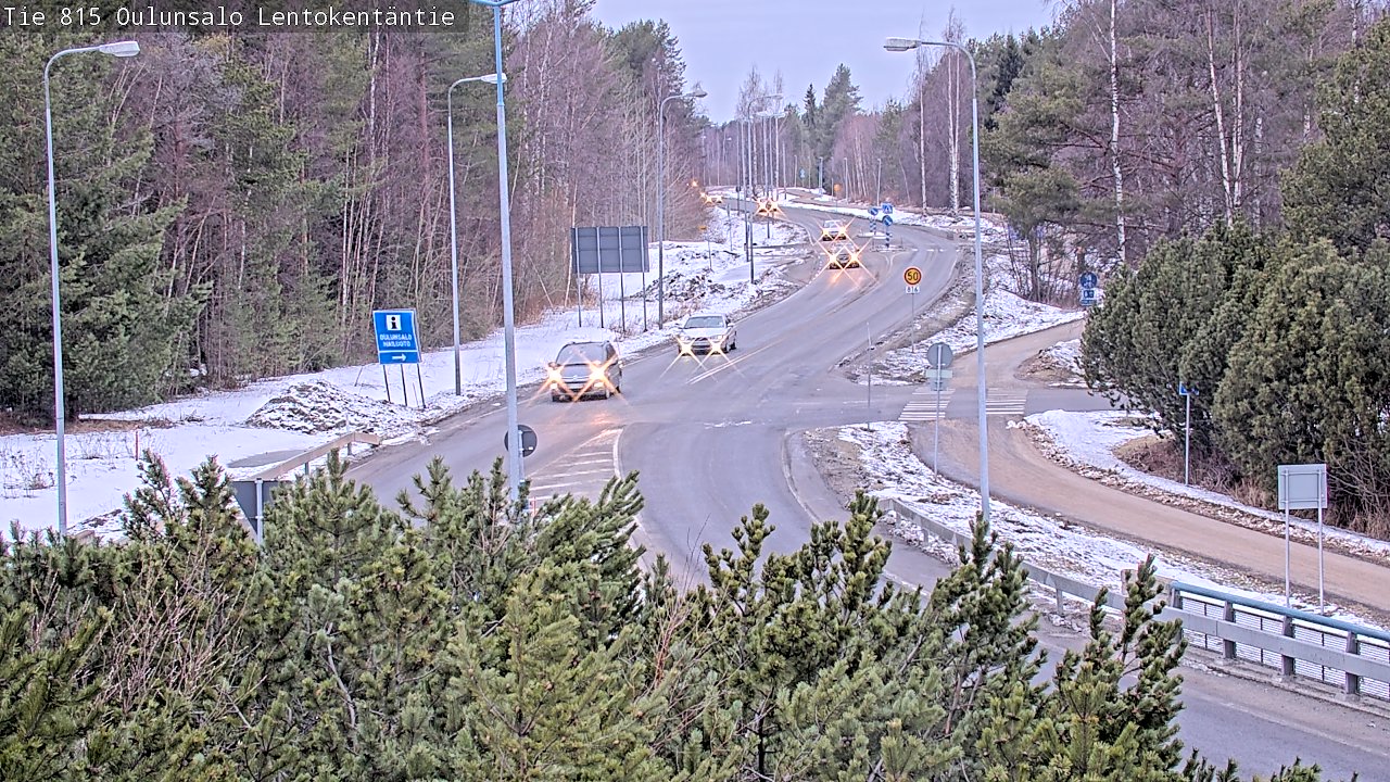 Weather Camera Image Väg 816 Uleåsalo, Lentokentäntie, Oulu, Pohjois-Pohjanmaa