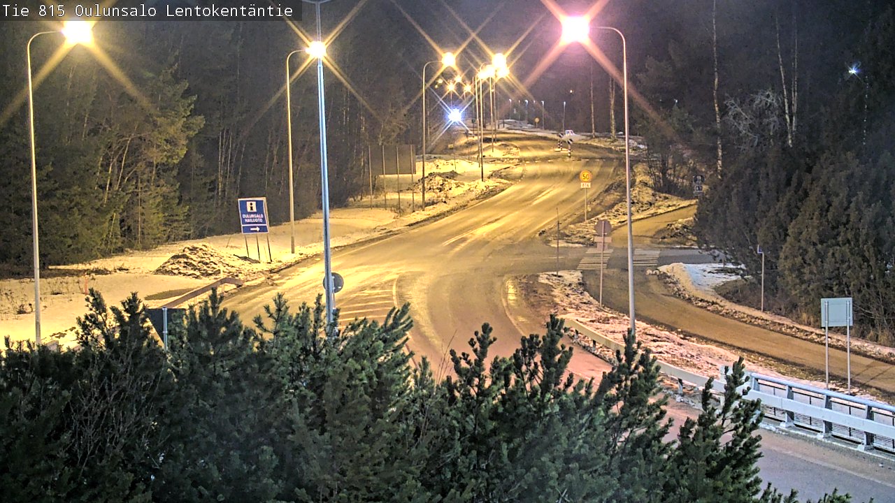 Weather Camera Image Väg 816 Uleåsalo, Lentokentäntie, Oulu, Pohjois-Pohjanmaa
