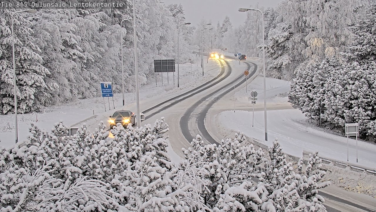 Weather Camera Image Road 816 Oulunsalo, Lentokentäntie, Oulu, Pohjois-Pohjanmaa