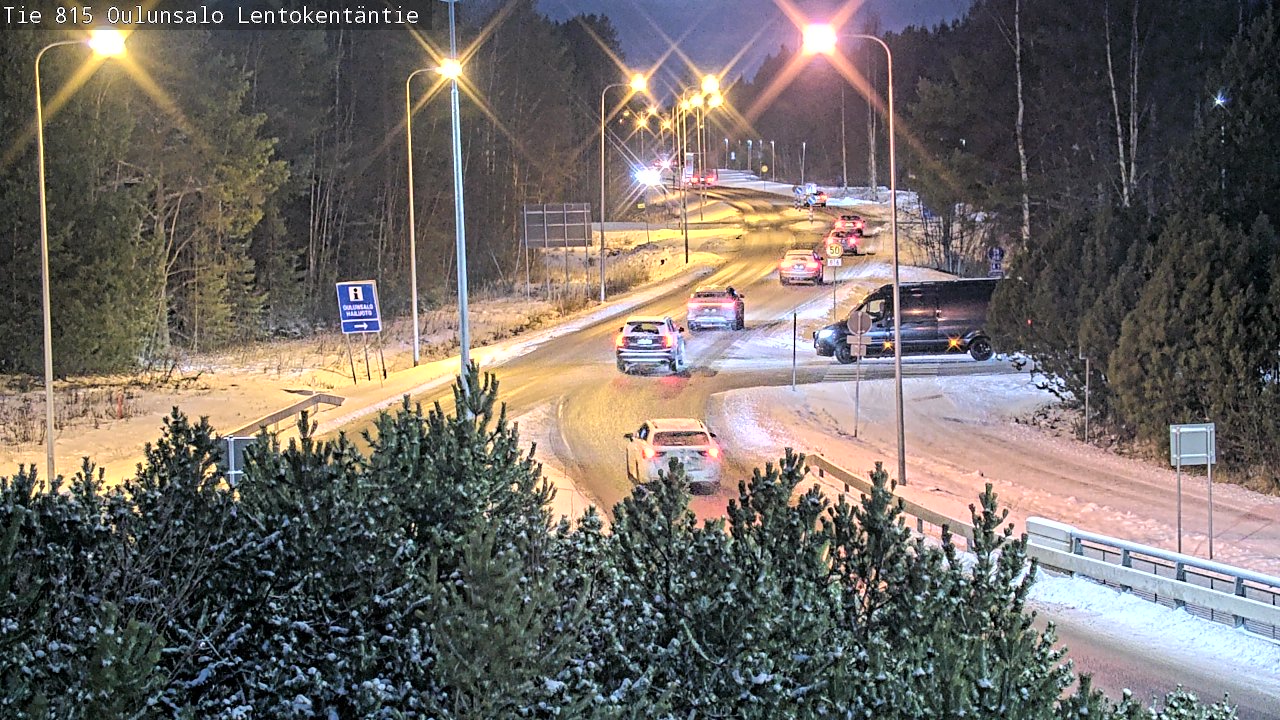 Weather Camera Image Väg 816 Uleåsalo, Lentokentäntie, Oulu, Pohjois-Pohjanmaa
