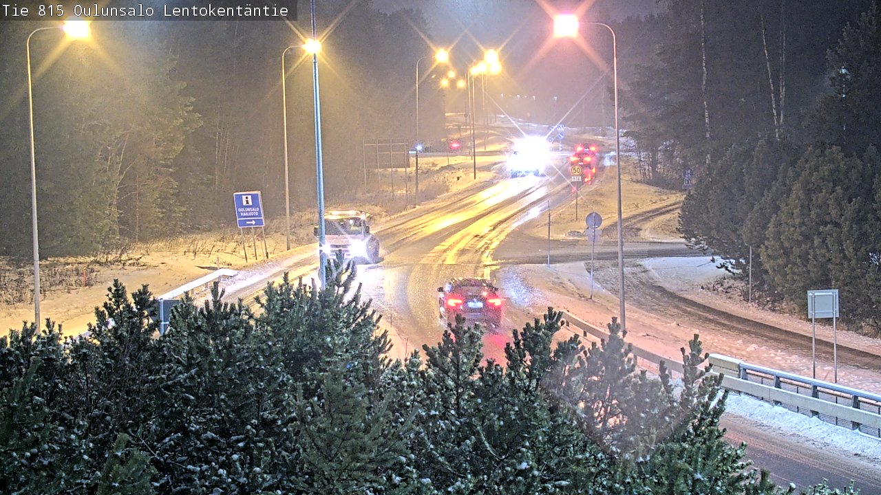 Weather Camera Image Väg 816 Uleåsalo, Lentokentäntie, Oulu, Pohjois-Pohjanmaa