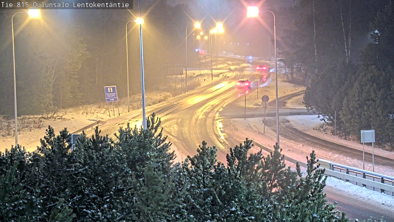 Weather Camera Image Väg 816 Uleåsalo, Lentokentäntie, Oulu, Pohjois-Pohjanmaa