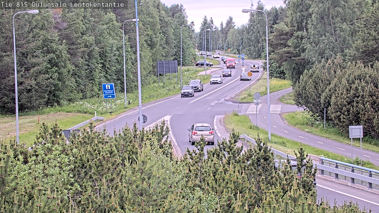 Weather Camera Image Väg 816 Uleåsalo, Lentokentäntie, Oulu, Pohjois-Pohjanmaa