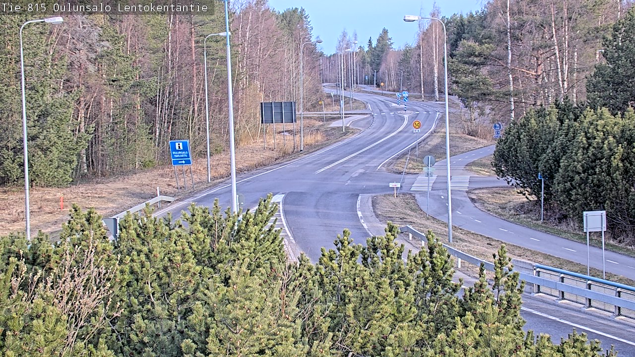 Weather Camera Image Väg 816 Uleåsalo, Lentokentäntie, Oulu, Pohjois-Pohjanmaa