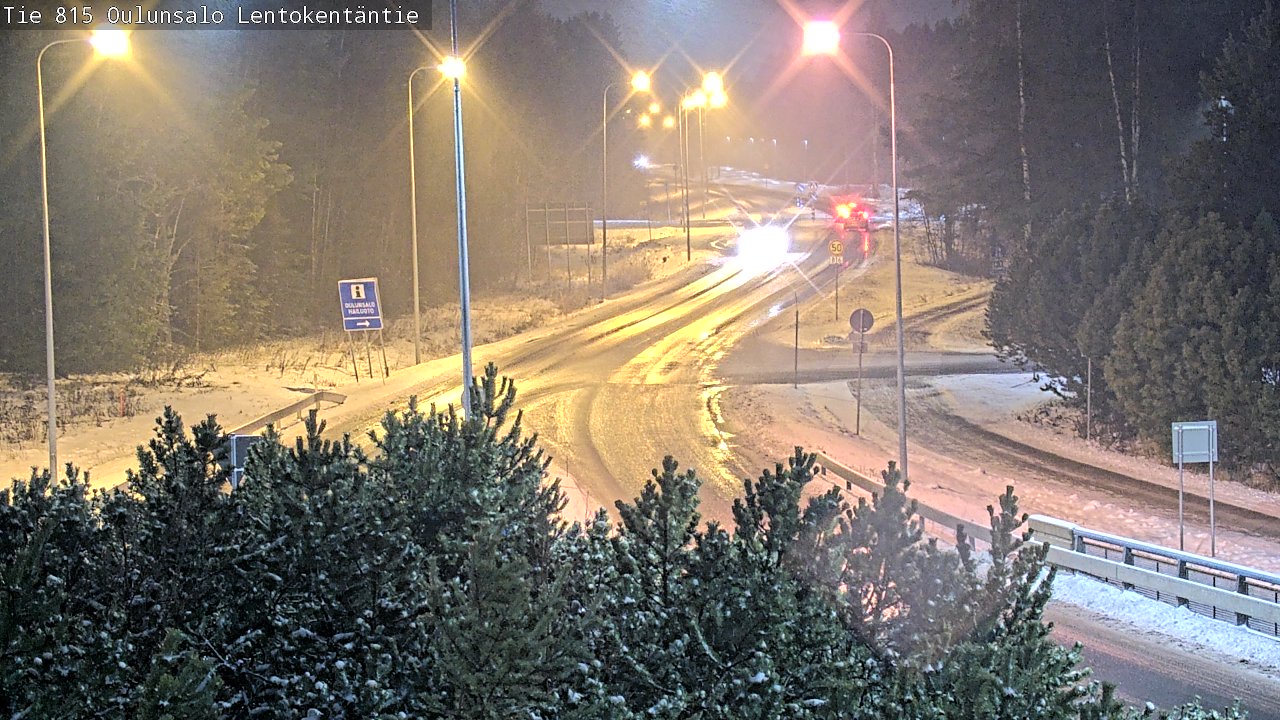 Weather Camera Image Väg 816 Uleåsalo, Lentokentäntie, Oulu, Pohjois-Pohjanmaa
