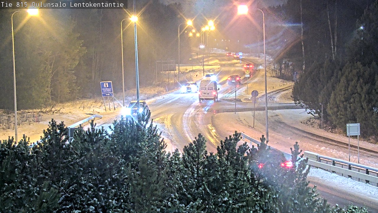 Weather Camera Image Väg 816 Uleåsalo, Lentokentäntie, Oulu, Pohjois-Pohjanmaa