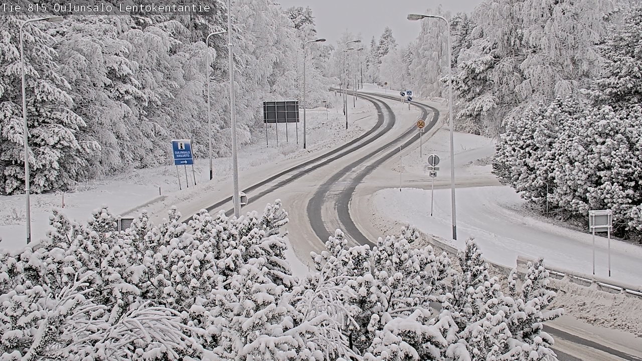 Weather Camera Image Road 816 Oulunsalo, Lentokentäntie, Oulu, Pohjois-Pohjanmaa