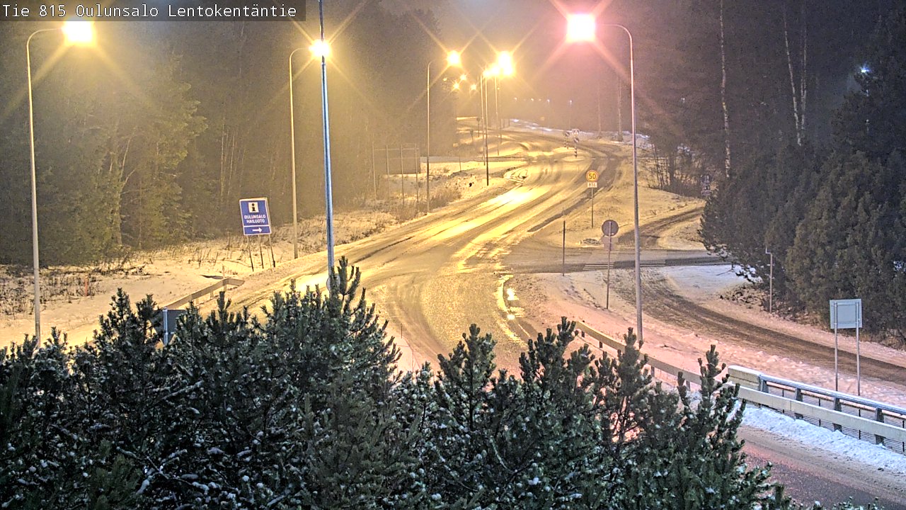 Weather Camera Image Väg 816 Uleåsalo, Lentokentäntie, Oulu, Pohjois-Pohjanmaa