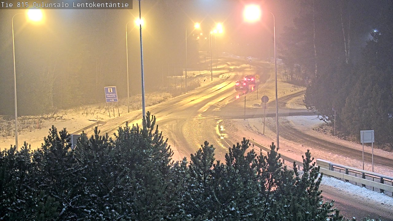 Weather Camera Image Väg 816 Uleåsalo, Lentokentäntie, Oulu, Pohjois-Pohjanmaa