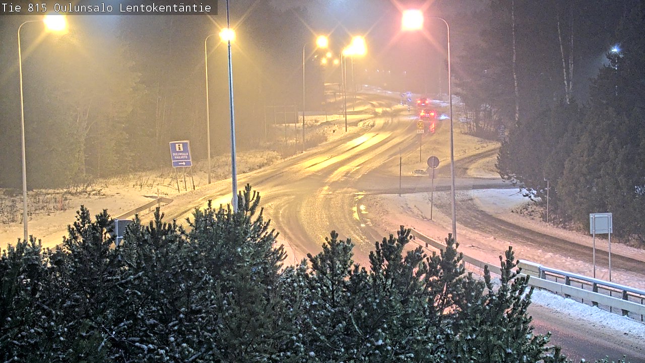 Weather Camera Image Väg 816 Uleåsalo, Lentokentäntie, Oulu, Pohjois-Pohjanmaa