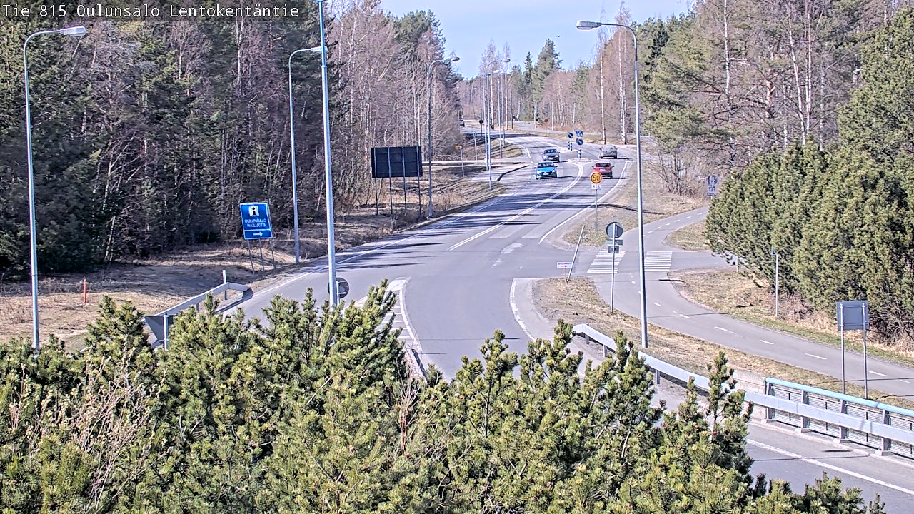 Weather Camera Image Väg 816 Uleåsalo, Lentokentäntie, Oulu, Pohjois-Pohjanmaa