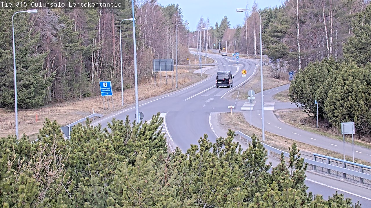 Weather Camera Image Väg 816 Uleåsalo, Lentokentäntie, Oulu, Pohjois-Pohjanmaa