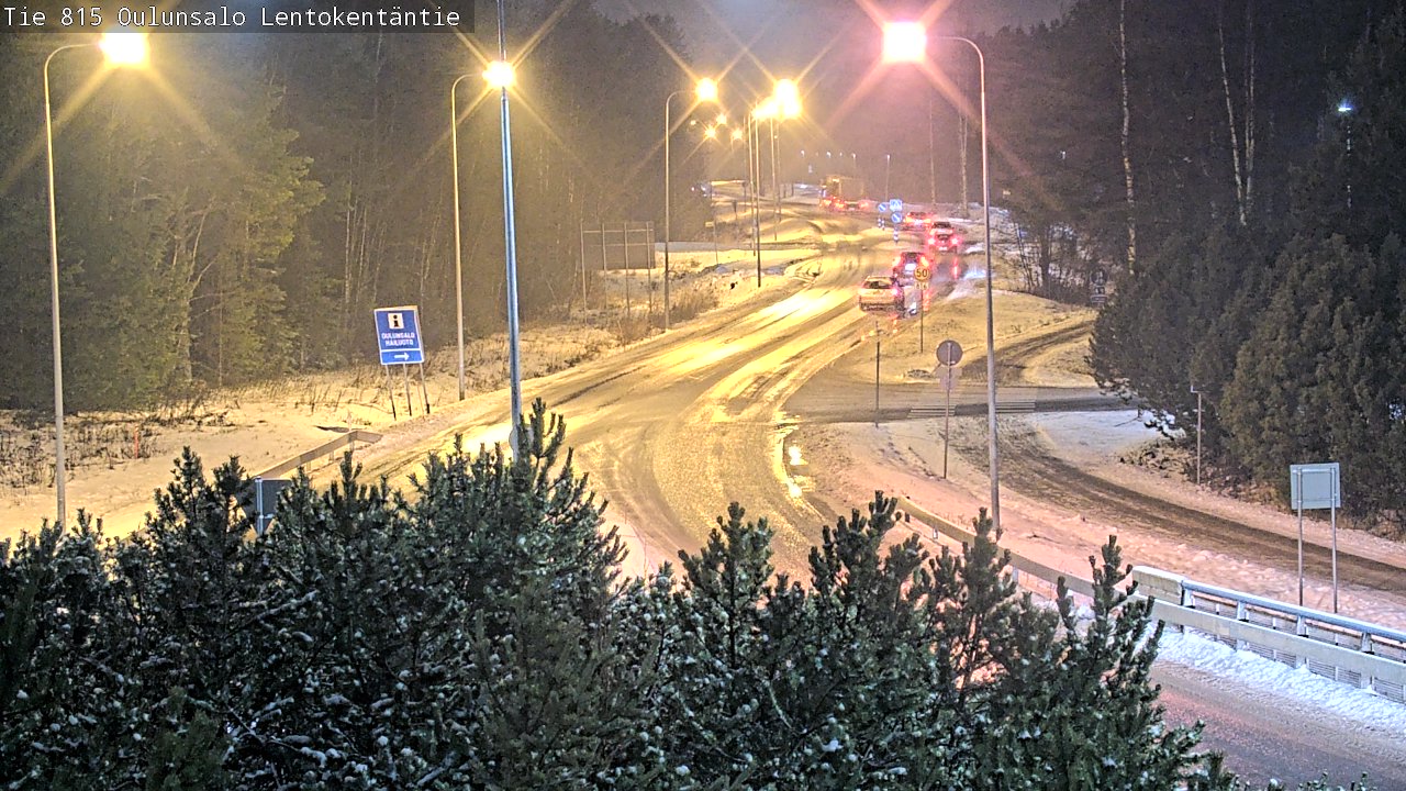 Weather Camera Image Väg 816 Uleåsalo, Lentokentäntie, Oulu, Pohjois-Pohjanmaa