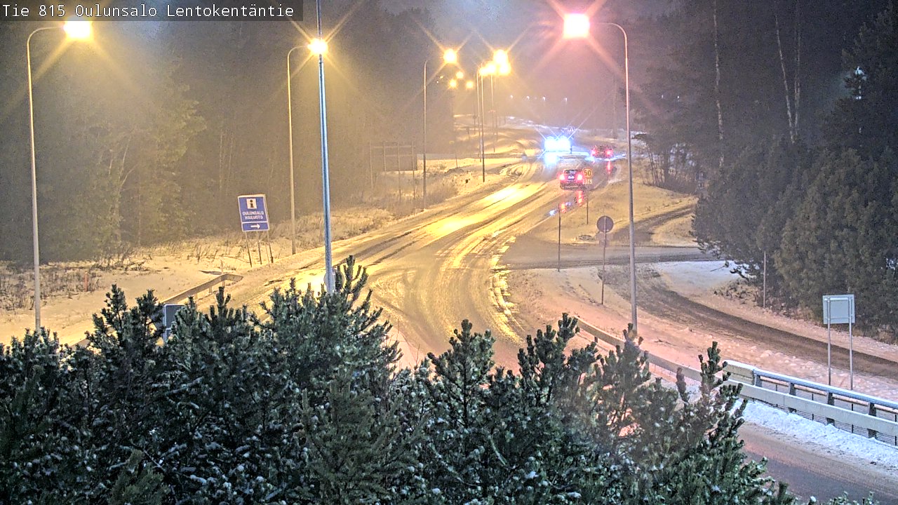 Weather Camera Image Väg 816 Uleåsalo, Lentokentäntie, Oulu, Pohjois-Pohjanmaa