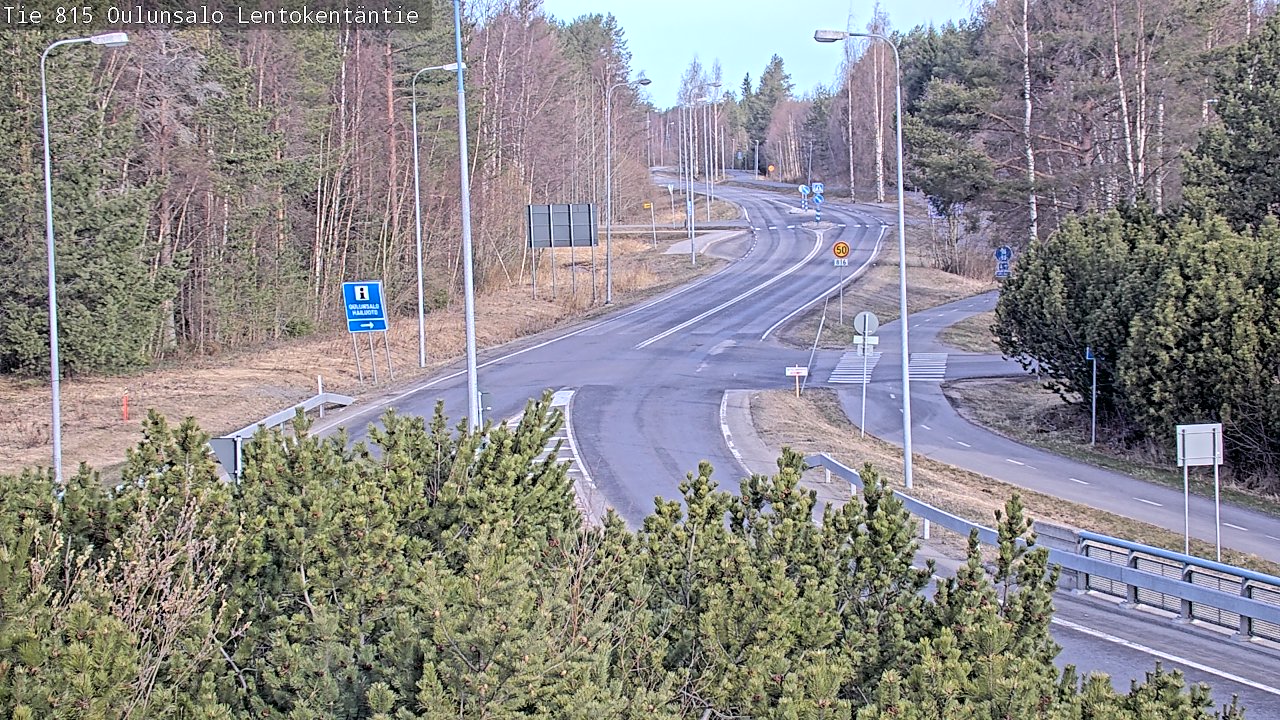 Weather Camera Image Väg 816 Uleåsalo, Lentokentäntie, Oulu, Pohjois-Pohjanmaa