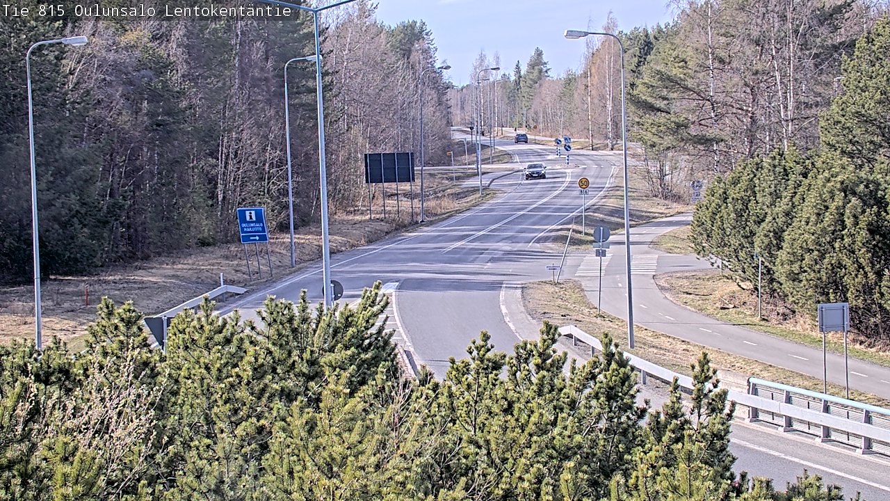 Weather Camera Image Väg 816 Uleåsalo, Lentokentäntie, Oulu, Pohjois-Pohjanmaa
